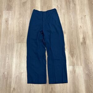 Vintage 60s US Military Dress Blue Trousers 26x29 100% Wool Gabardine Ideal Zip
